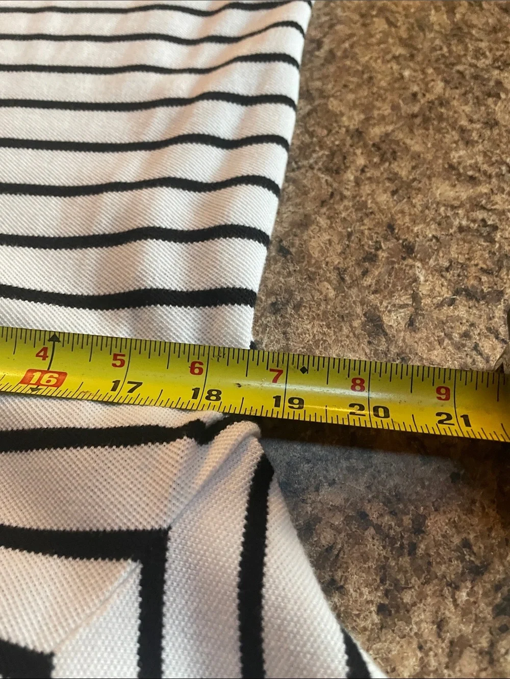 Ralph Lauren White Polo with Black Stripes Short Sleeve Size Large